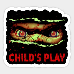 Playtime Is Over Child's Play Vintage Horror Shirt Sticker